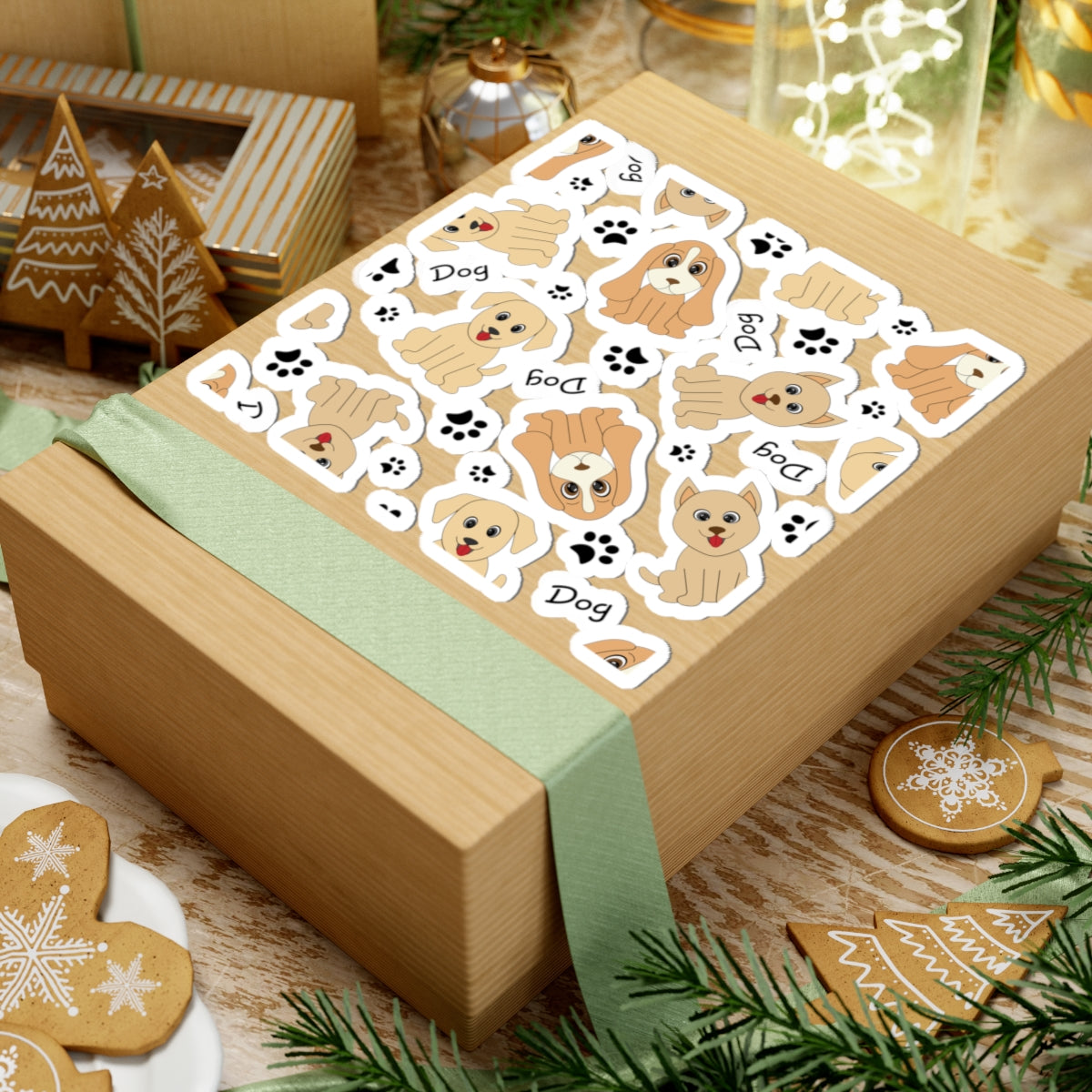 Cute Puppy Pattern Kiss-Cut Sticker Sheet
