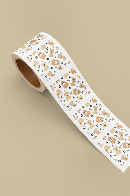 Cute Puppy Pattern Kiss-Cut Sticker Sheet