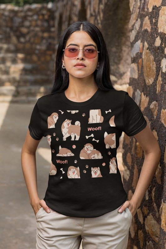 Cute Dog Graphic T-Shirt 