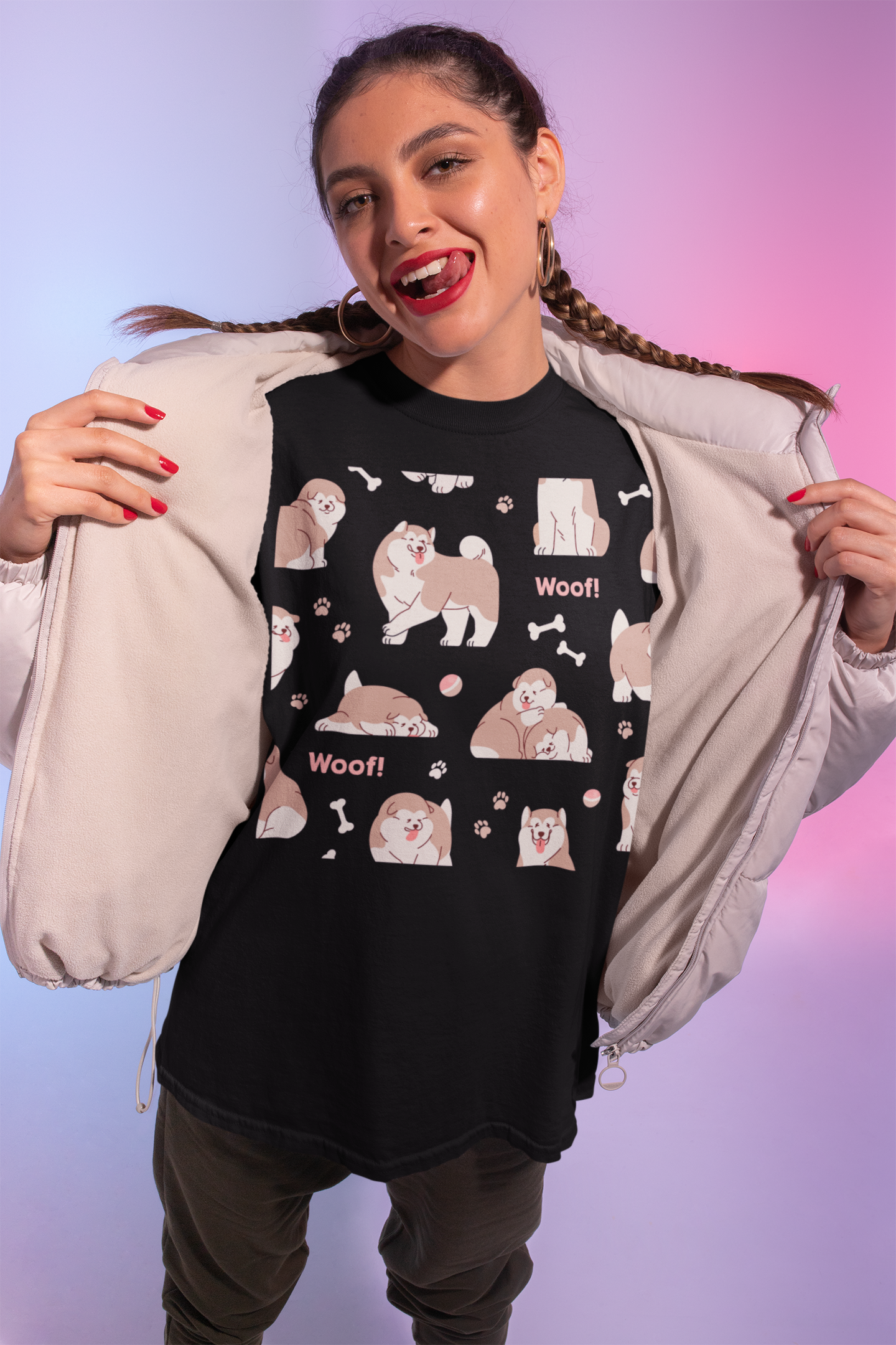 Cute Dog Graphic T-Shirt 
