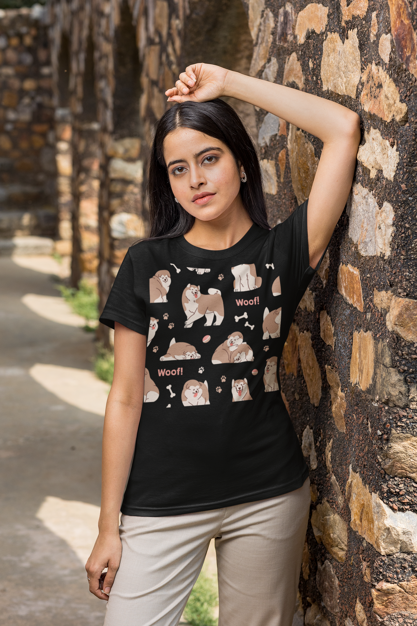 Cute Dog Graphic T-Shirt 