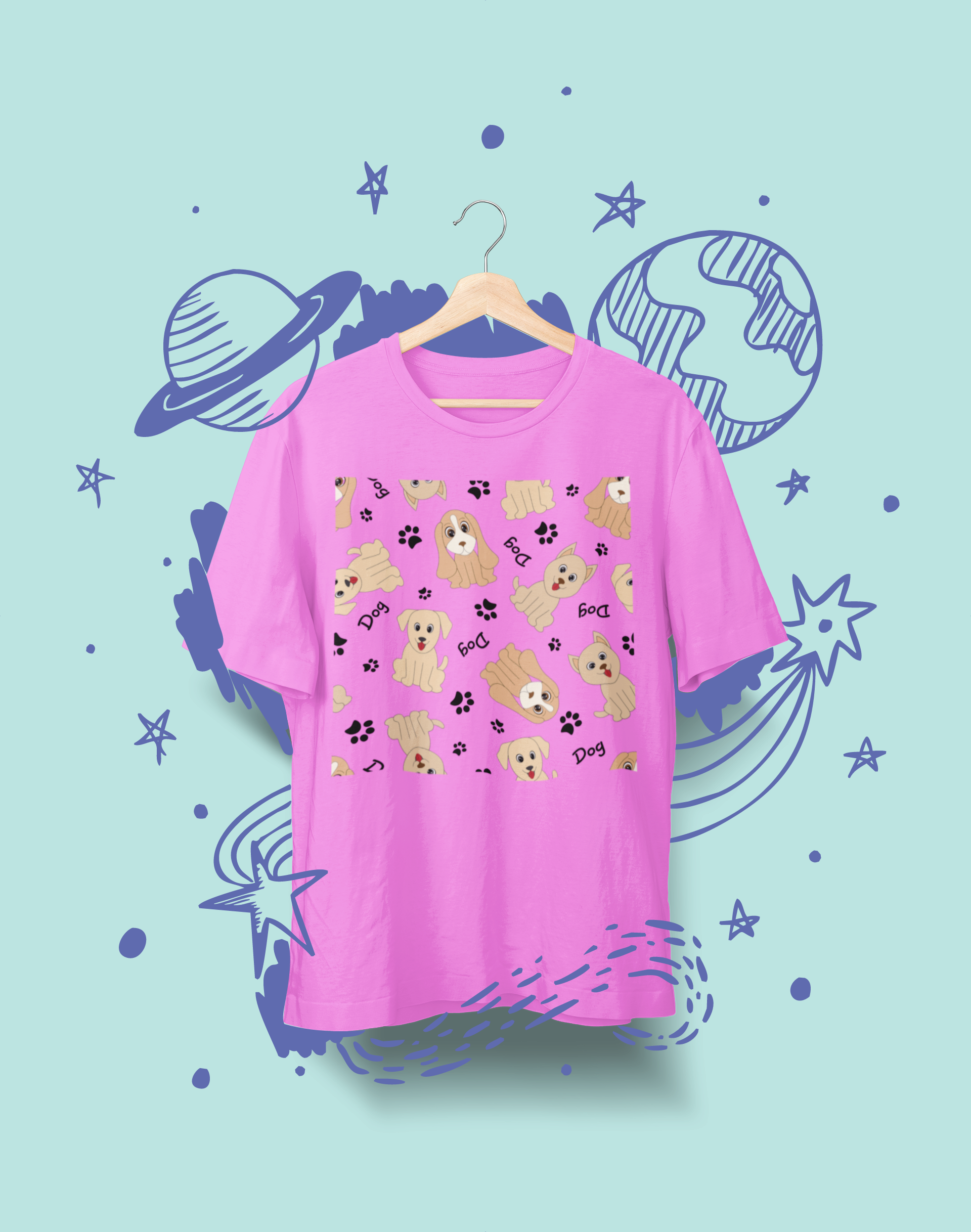 Golden Retriever Pattern Tee