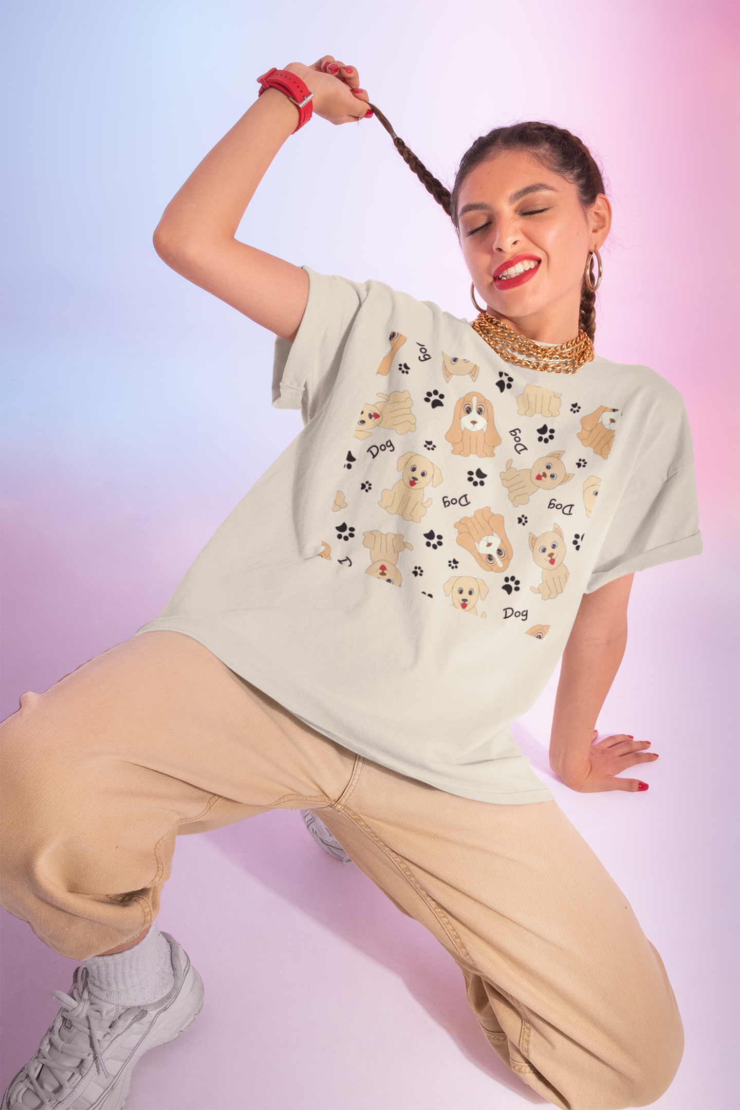 Golden Retriever Pattern Tee