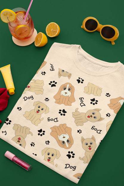 Golden Retriever Pattern Tee