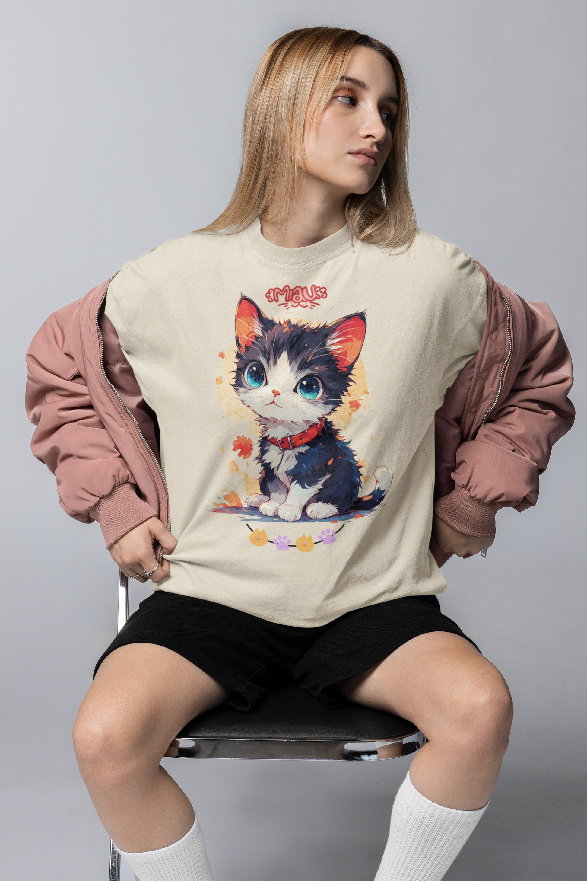 Cute Watercolor Kitten T-Shirt