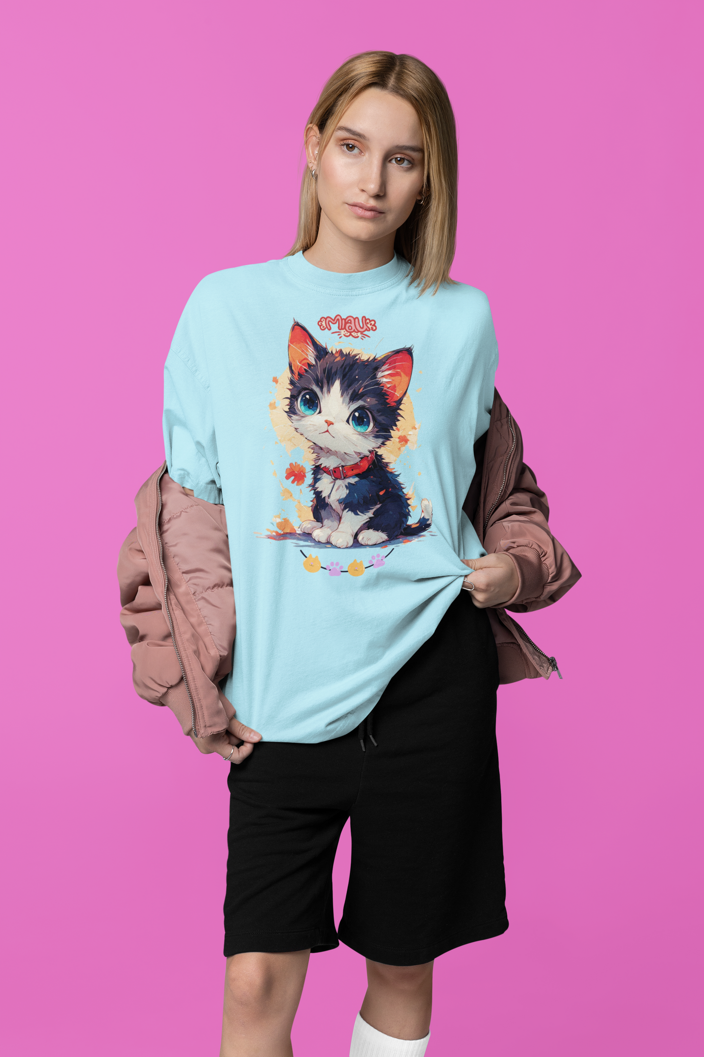 Cute Watercolor Kitten T-Shirt