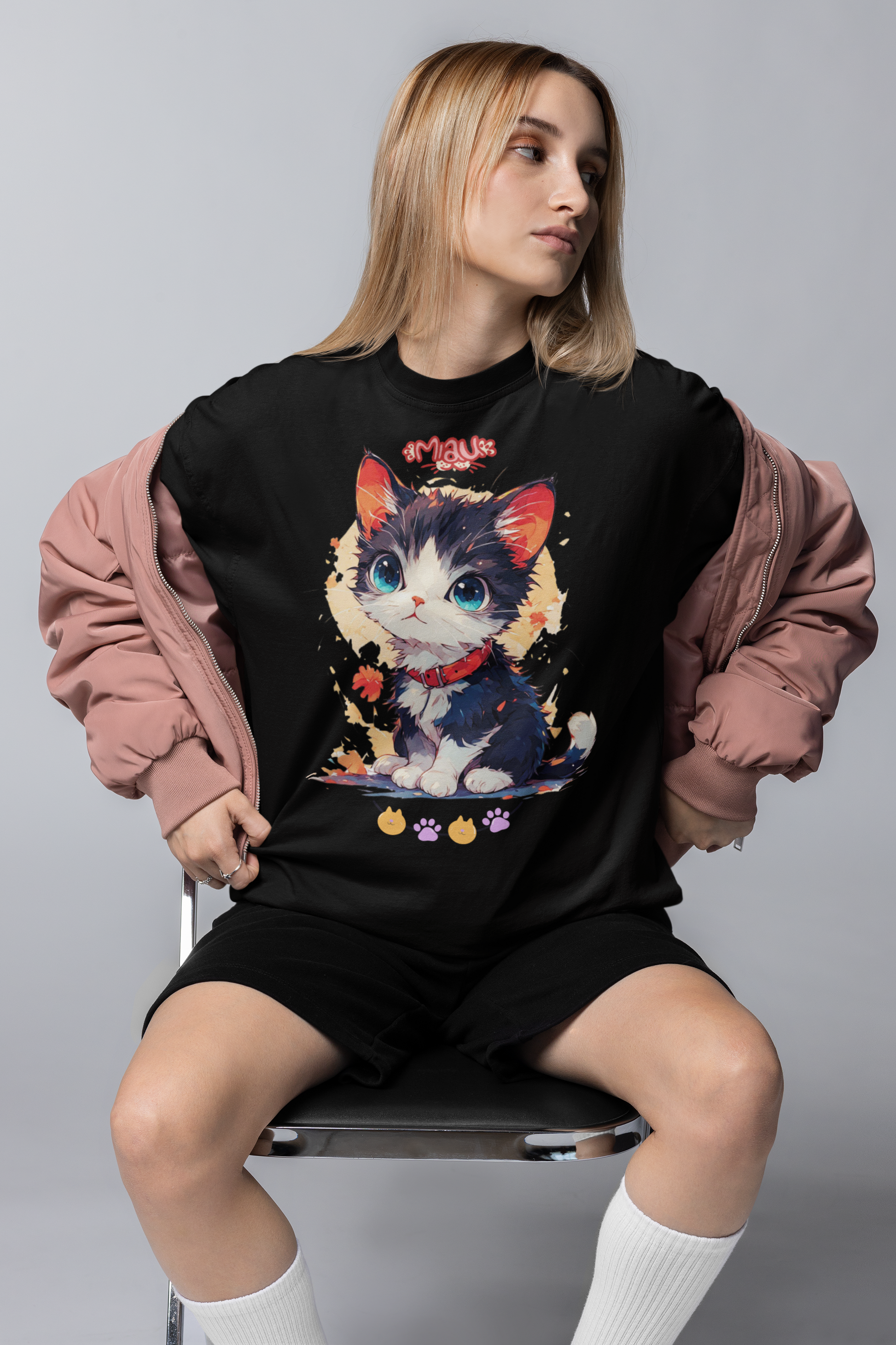 Cute Watercolor Kitten T-Shirt