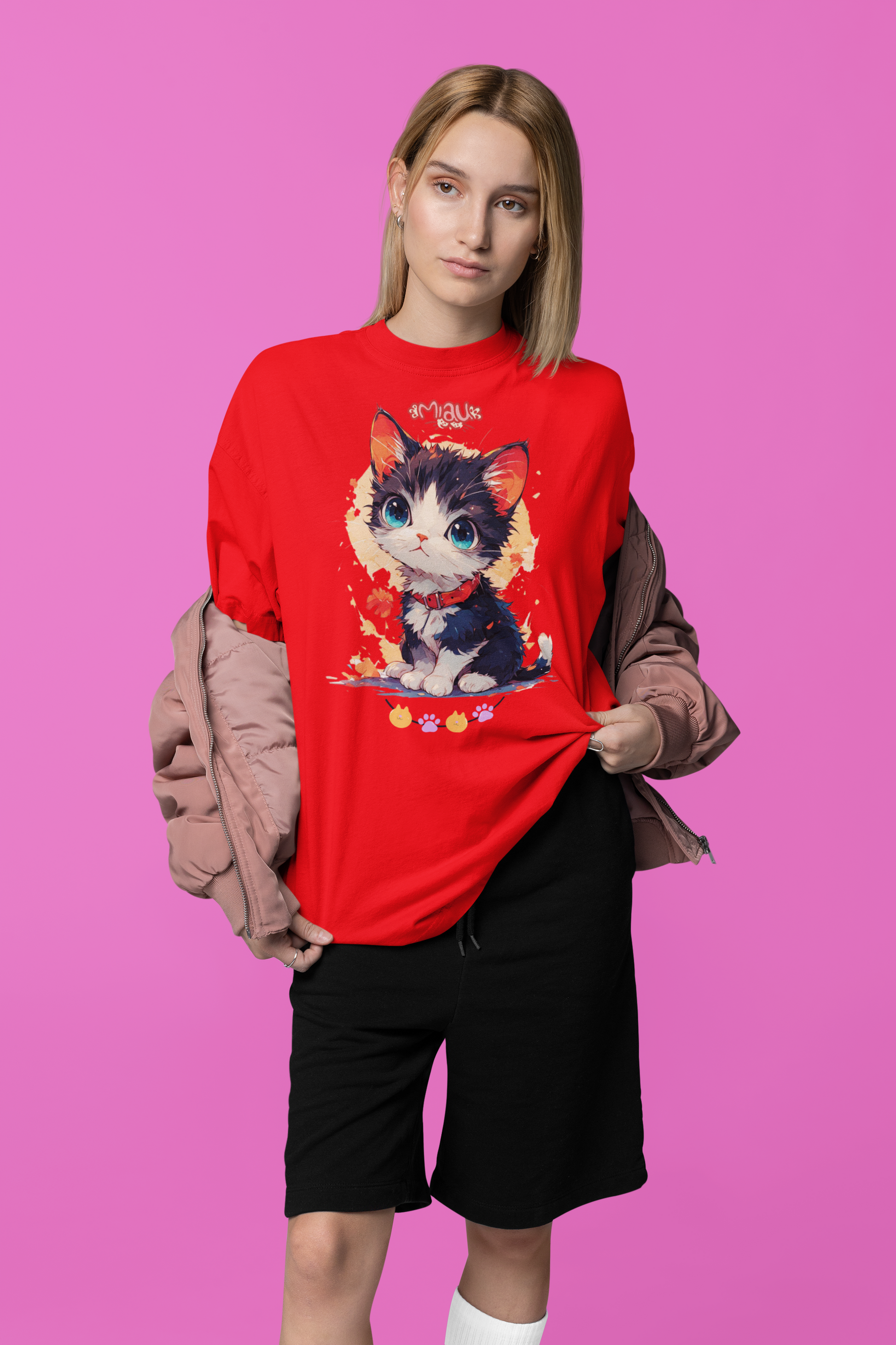 Cute Watercolor Kitten T-Shirt