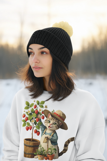 Cat Gardener Sweatshirt – Cute Harvest Kitty Crewneck