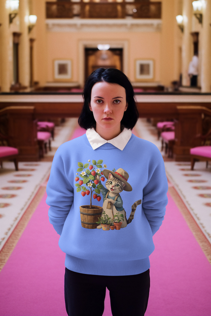 Cat Gardener Sweatshirt – Cute Harvest Kitty Crewneck