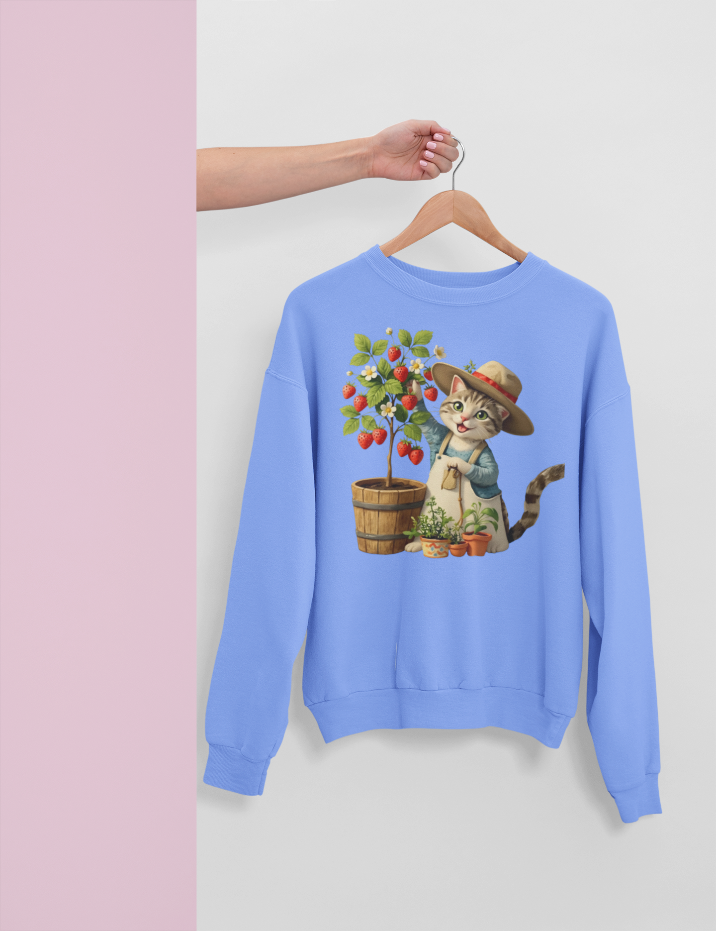 Cat Gardener Sweatshirt – Cute Harvest Kitty Crewneck