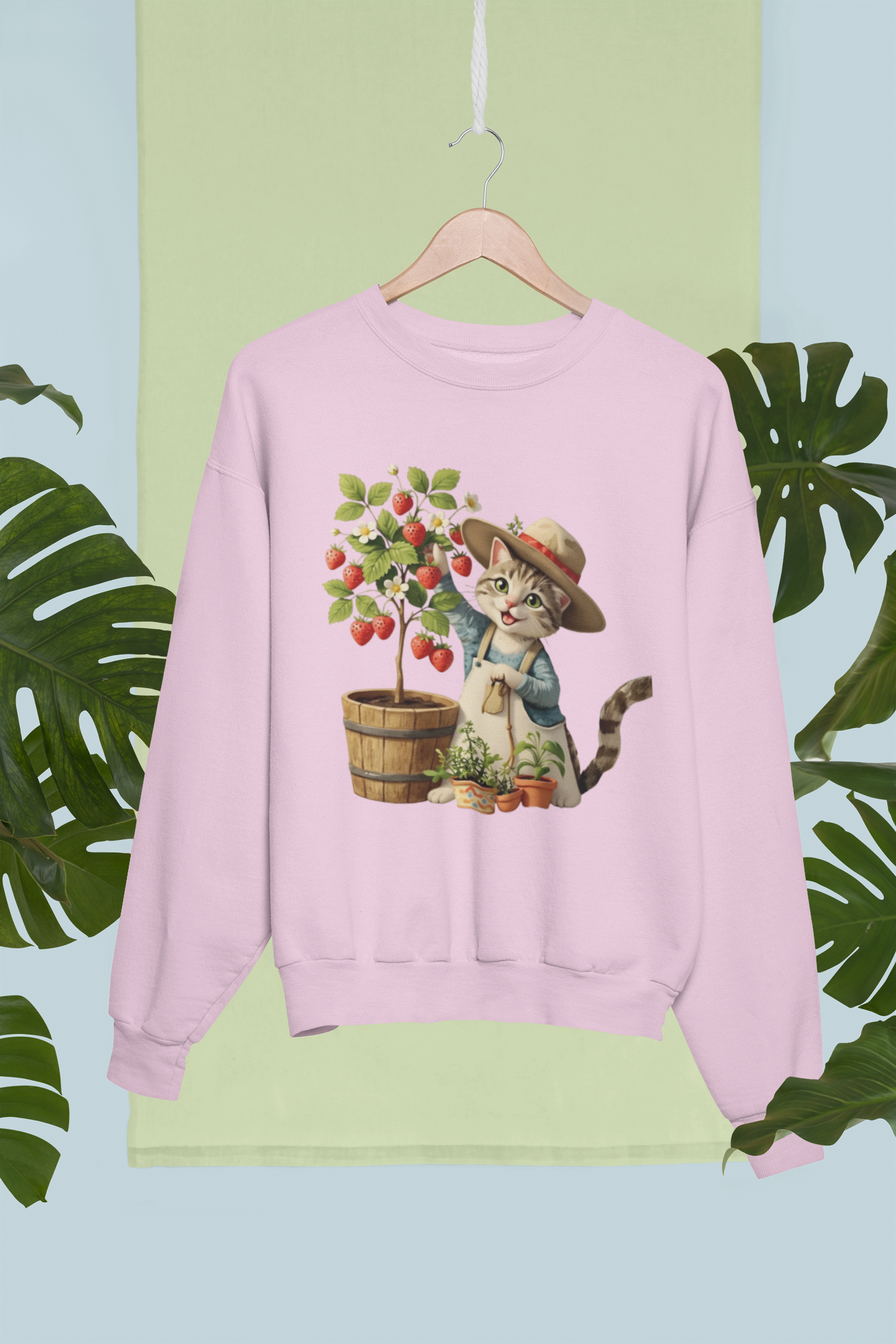 Cat Gardener Sweatshirt – Cute Harvest Kitty Crewneck