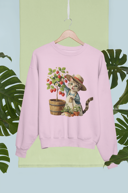 Cat Gardener Sweatshirt – Cute Harvest Kitty Crewneck